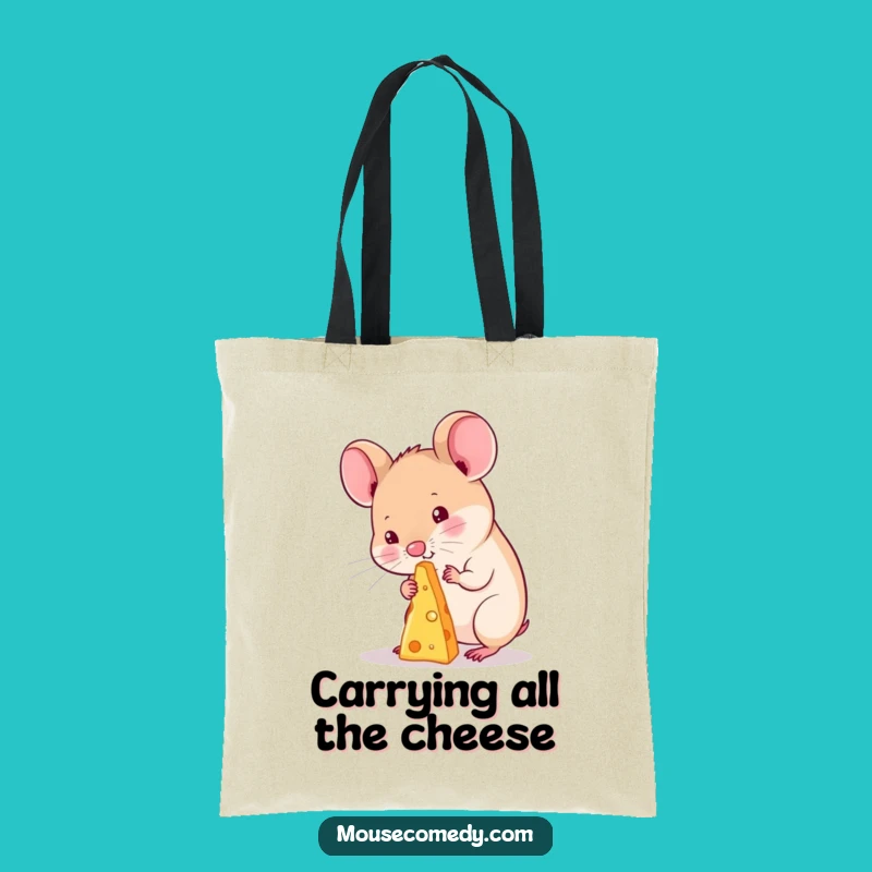 Funny Kawaii Mouse Cheese Tote Bag: Stylish & Hilarious Everyday Carry