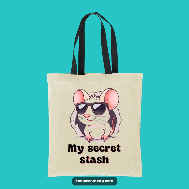 Funny Kawaii Mouse Sunglasses Tote: Stylish & Hilarious Bag for Essentials