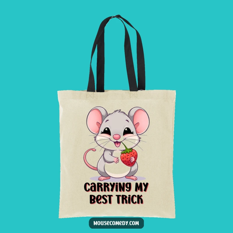 Funny Mouse Berry Balance Tote Bag: Carry Your Chuckles, Perfect Gift