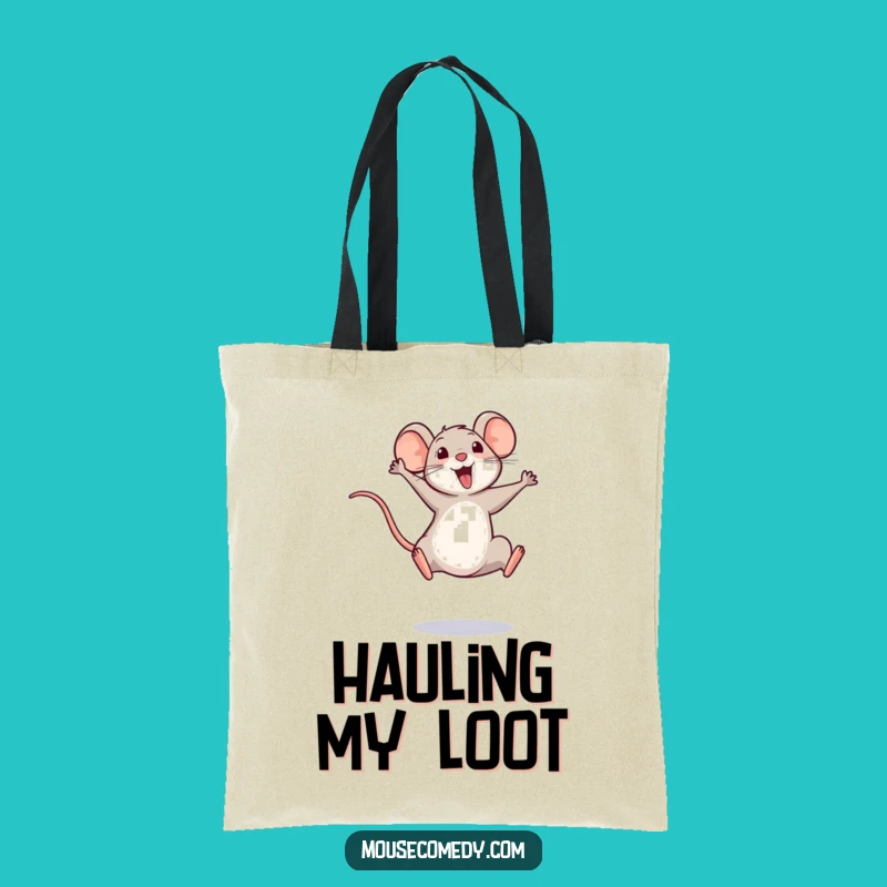 Funny Triumphant Mouse Tote Bag: Carry Your Victories in Style