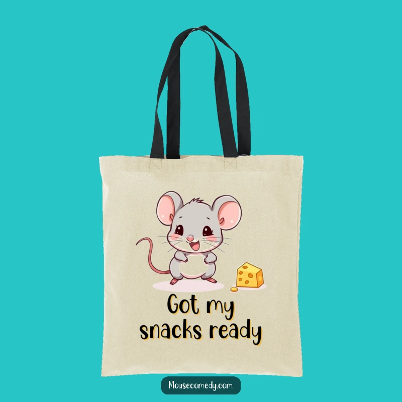 Funny Mouse Cheese Tote: Cute Rodent Grocery Bag Gift