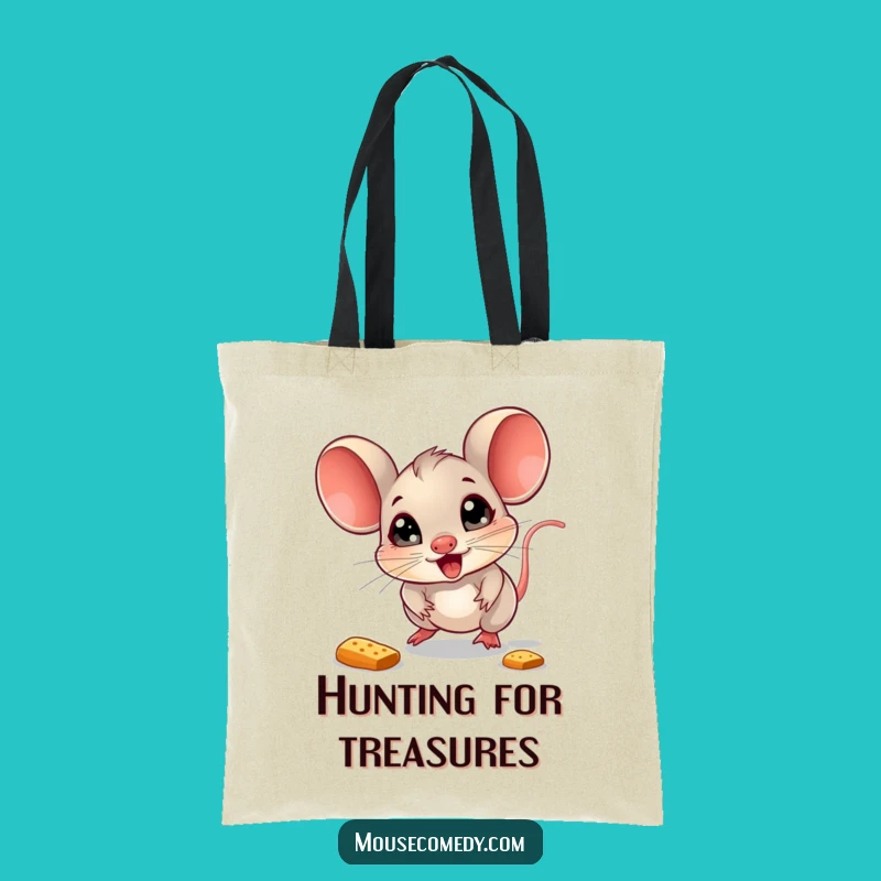 Funny Mouse Crumb Chasing Tote Bag: Carry Your Delight, Practical Funny Gift