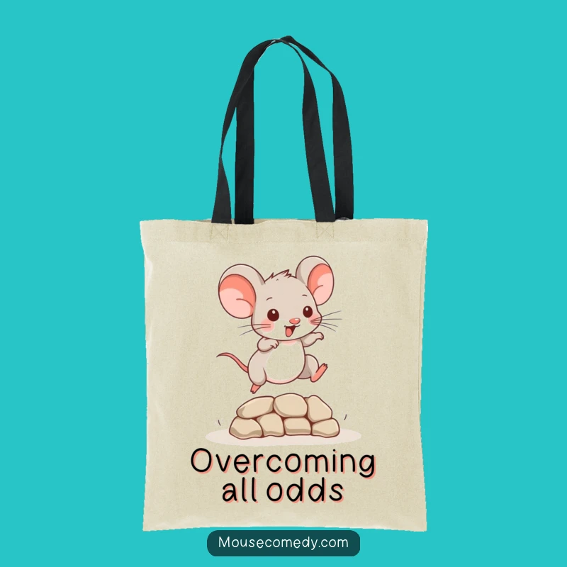 Funny Mouse Leap Tote: Playful Rodent Carry-All Gift