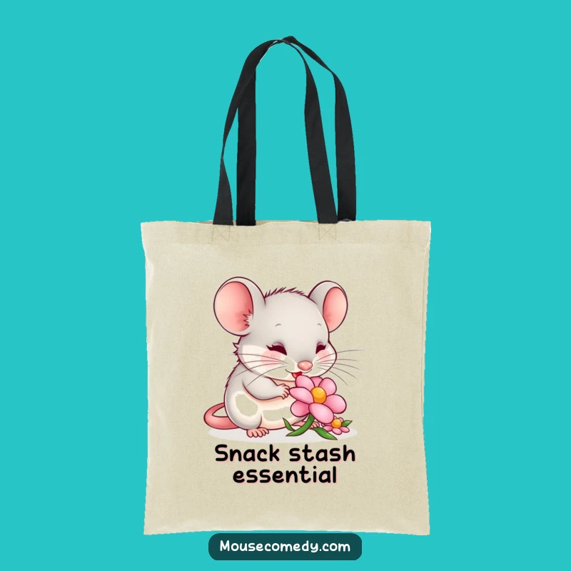 Funny Content Mouse Petal Tote: Carry Nature's Calm, A Practical Funny Gift!